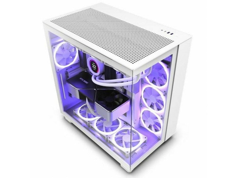 ATX полу-висока кутия NZXT H9 All Бял NaN –  BB Калъфи за настолни компютри