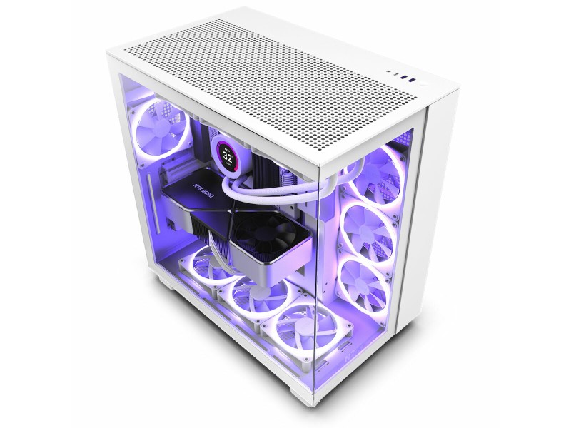ATX полу-висока кутия NZXT H9 All Бял NaN –  BB Калъфи за настолни компютри