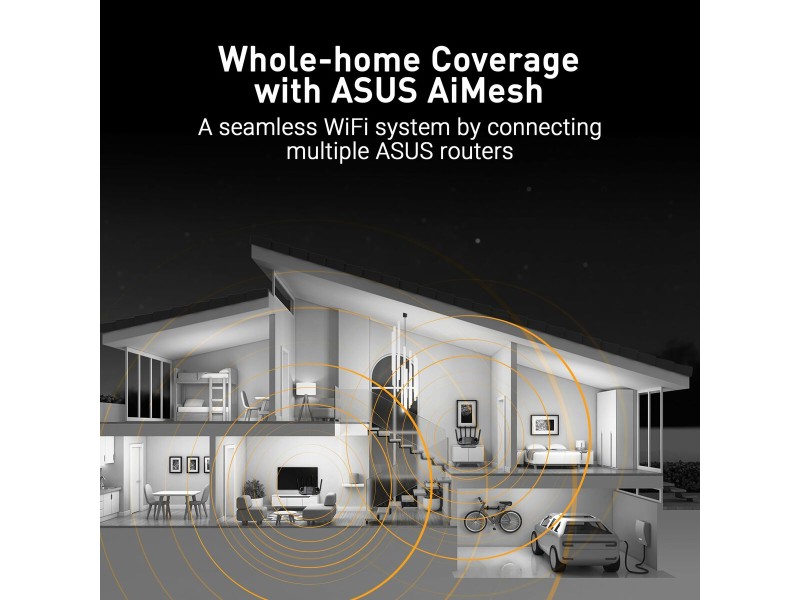 Безжичен усилвател Asus TUF-BE6500 Черен RJ45 Ethernet LAN Wi-Fi NaN –  BB Рутери