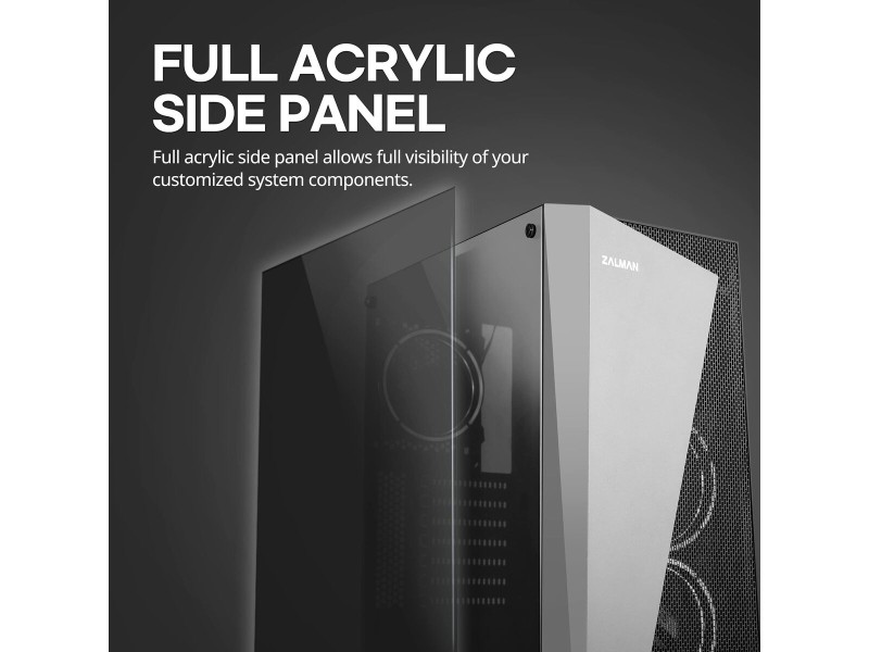 ATX полу-висока кутия Zalman S4 Plus Черен NaN –  BB Калъфи за настолни компютри