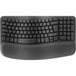 Клавиатура с мишка Logitech Графит Стомана Испанска Qwerty