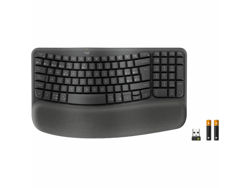 Клавиатура с мишка Logitech Графит Стомана Испанска Qwerty NaN –  BB Клавиатури