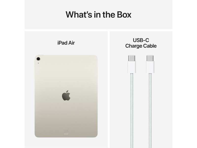 Таблет Apple iPad Air Wi‑Fi 13 8 GB RAM 128 GB Бял Сив M3 NaN –  BB Таблети