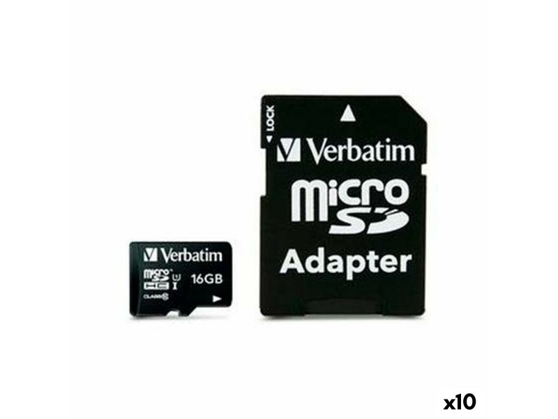 SDHC карта памет Verbatim 16 GB (10 броя) NaN –  BB MicroSD карти