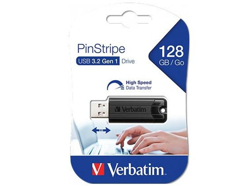 USB стик Verbatim PINSTRIPE Черен 128 GB (10 броя) NaN –  BB USB стикове