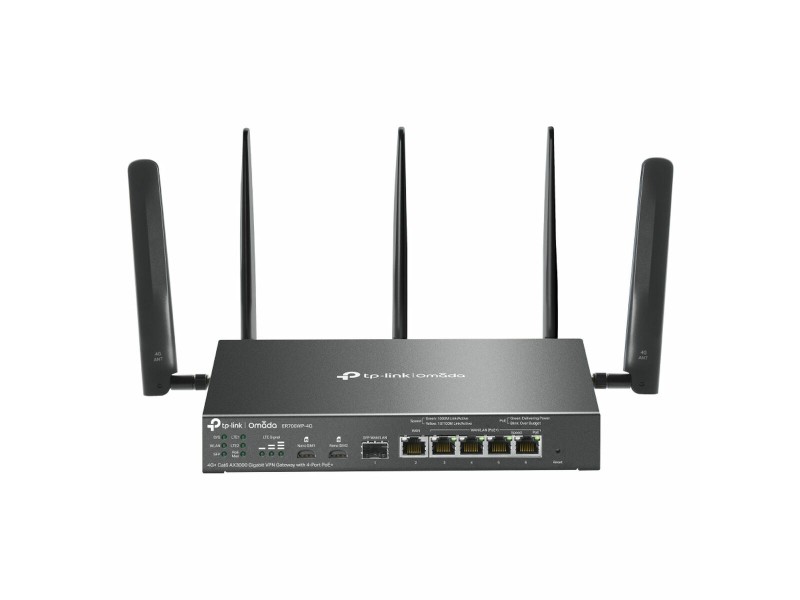 Рутер TP-Link ER706WP-4G Черен USB RJ45 Ethernet LAN PoE x 1 NaN –  BB Рутери