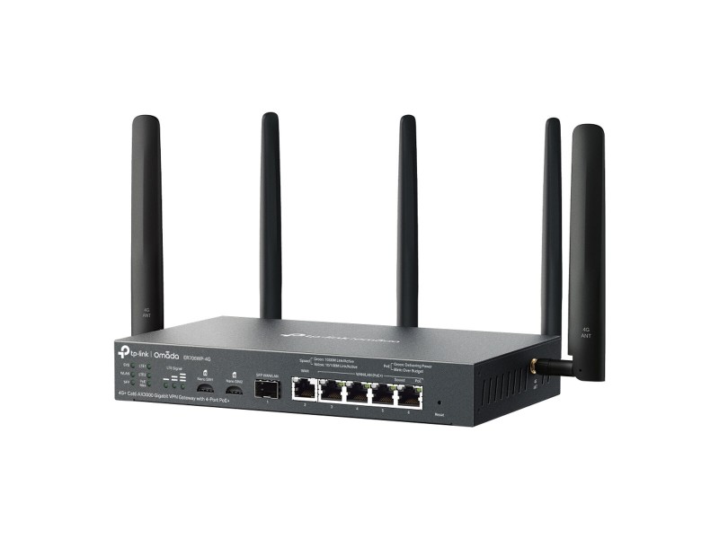 Рутер TP-Link ER706WP-4G Черен USB RJ45 Ethernet LAN PoE x 1 NaN –  BB Рутери