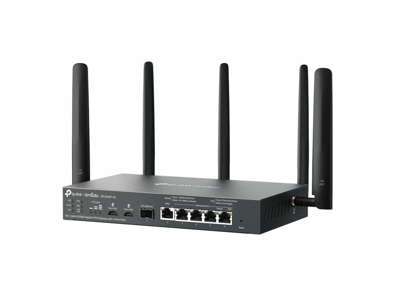 Рутер TP-Link ER706WP-4G Черен USB RJ45 Ethernet LAN PoE x 1 NaN –  BB Рутери