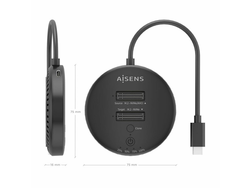 Основа за Зареждане Aisens ASDS-2M2N05-BK Черен NaN –  BB Кутии
