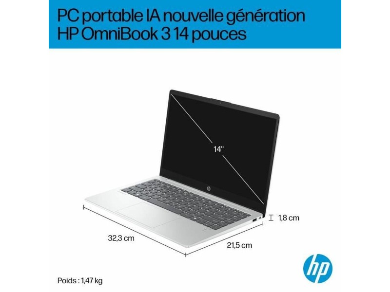 Лаптоп HP Omnibook 3 14-ha0015nf 14 Ryzen 5 3450U 16 GB RAM 512 GB SSD NaN –  BB Лаптопи