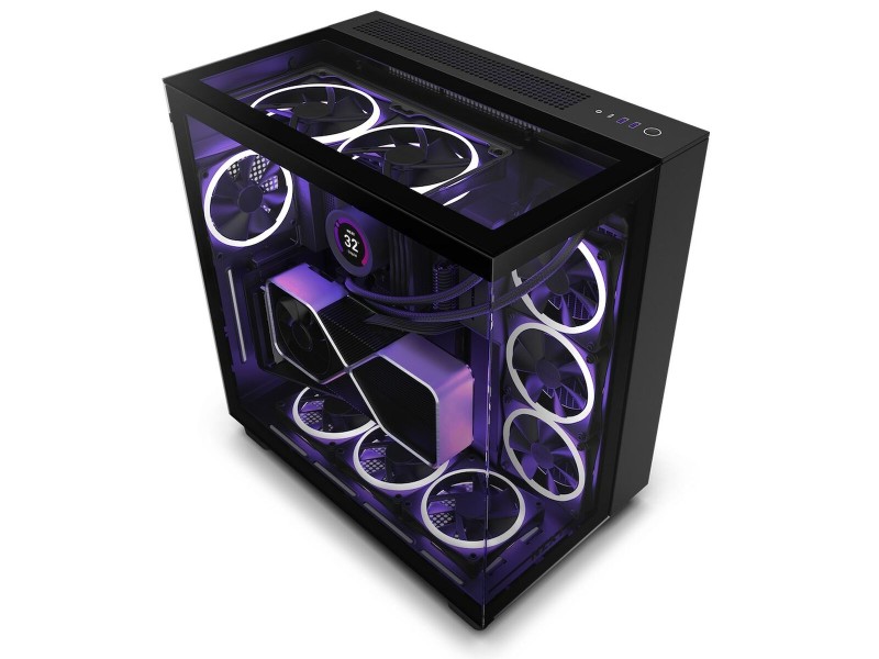 ATX полу-висока кутия NZXT H9 Elite Черен NaN –  BB Калъфи за настолни компютри