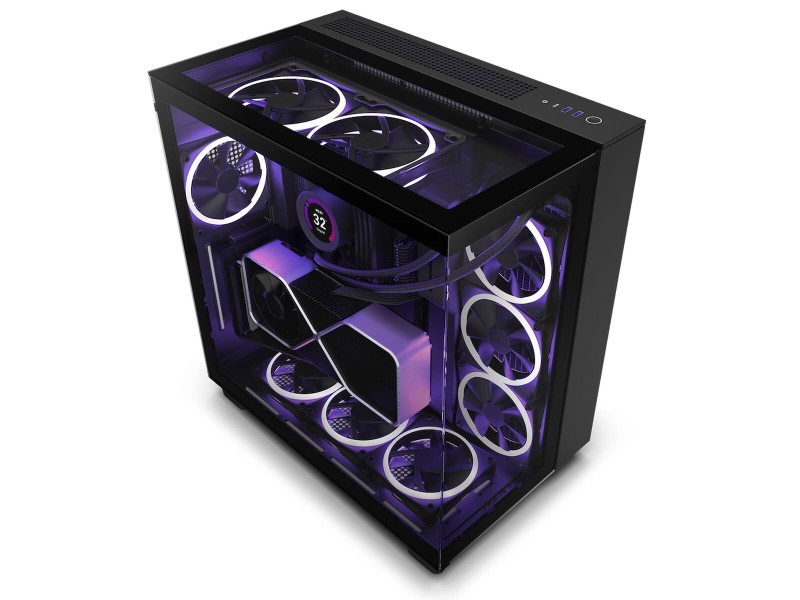 ATX полу-висока кутия NZXT H9 Elite Черен NaN –  BB Калъфи за настолни компютри