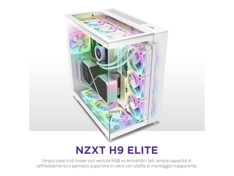 ATX полу-висока кутия NZXT CM-H91EW-01 Бял NaN –  BB Калъфи за настолни компютри
