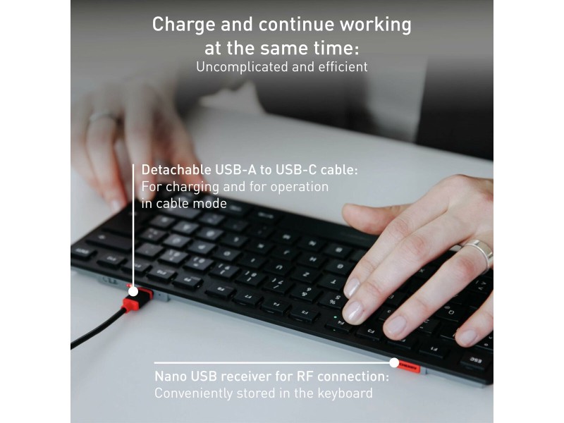 Клавиатура Cherry KW 9200 MINI Испанска Qwerty Черен NaN –  BB Клавиатури