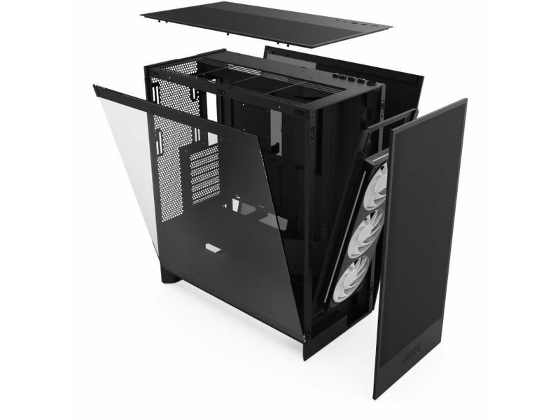 ATX полу-висока кутия NZXT H7 Flow Midi Черен NaN –  BB Калъфи за настолни компютри