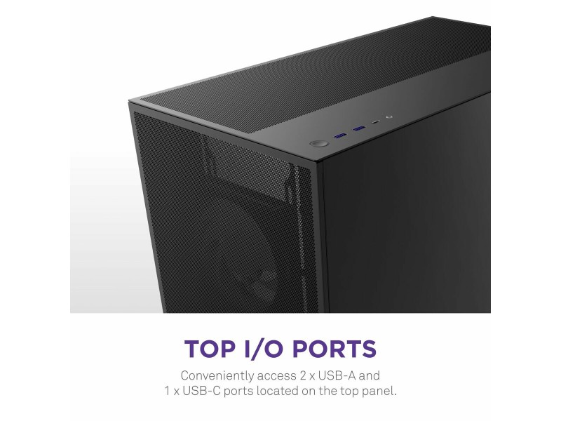 ATX полу-висока кутия NZXT H7 Flow Midi Черен NaN –  BB Калъфи за настолни компютри