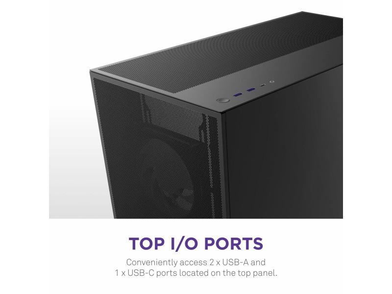 ATX полу-висока кутия NZXT H7 Flow Midi Черен NaN –  BB Калъфи за настолни компютри