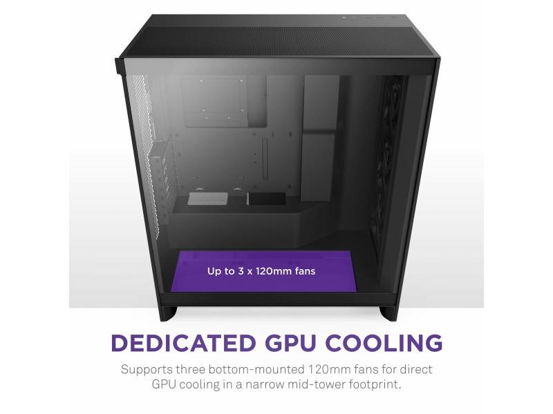 ATX полу-висока кутия NZXT H7 Flow Midi Черен NaN –  BB Калъфи за настолни компютри