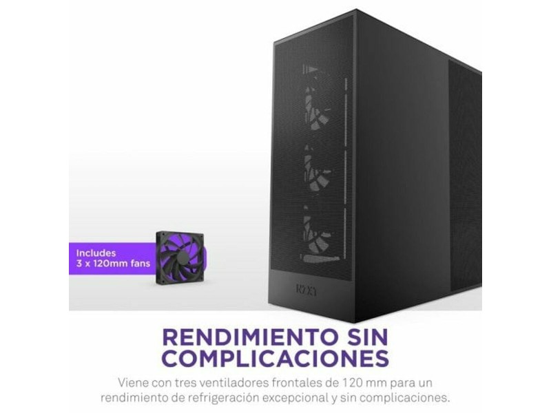 ATX полу-висока кутия NZXT H7 Flow Midi Черен NaN –  BB Калъфи за настолни компютри