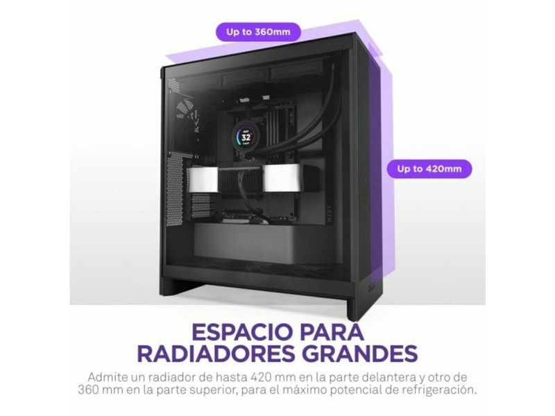 ATX полу-висока кутия NZXT H7 Flow Midi Черен NaN –  BB Калъфи за настолни компютри