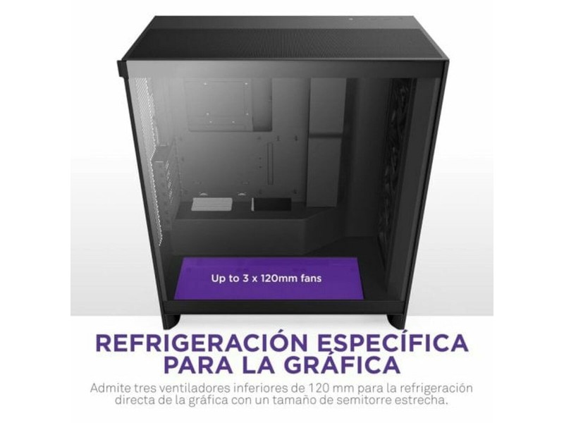 ATX полу-висока кутия NZXT H7 Flow Midi Черен NaN –  BB Калъфи за настолни компютри