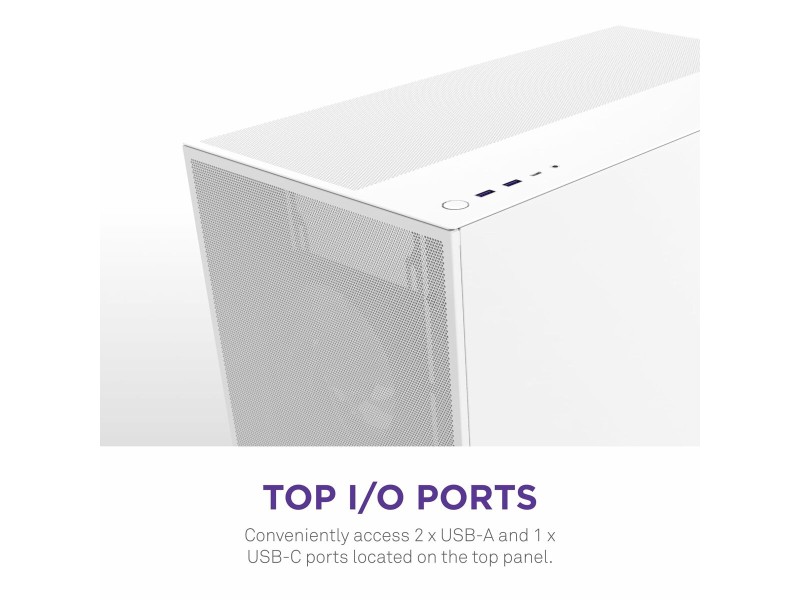 ATX полу-висока кутия NZXT H7 Flow RGB Midi Бял NaN –  BB Калъфи за настолни компютри