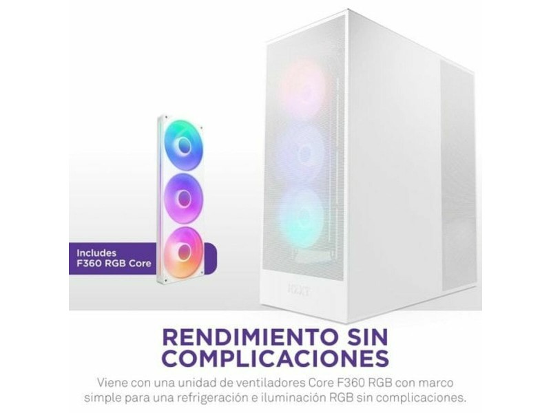 ATX полу-висока кутия NZXT H7 Flow RGB Midi Бял NaN –  BB Калъфи за настолни компютри