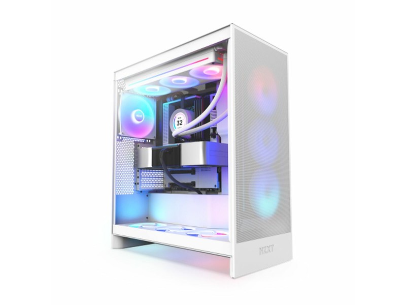 ATX полу-висока кутия NZXT H7 Flow RGB Midi Бял NaN –  BB Калъфи за настолни компютри
