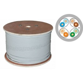 FTP категория 6 твърд мрежови кабел Alantec KIF6ALSOH500D Сив 500 m