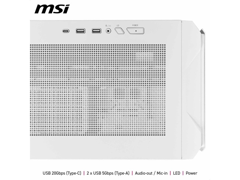ATX полу-висока кутия MSI 306-7G27W21-JA4 Бял NaN –  BB Калъфи за настолни компютри