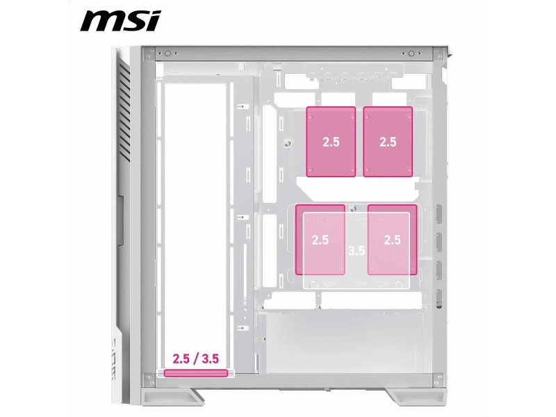 ATX полу-висока кутия MSI 306-7G27W21-JA4 Бял NaN –  BB Калъфи за настолни компютри