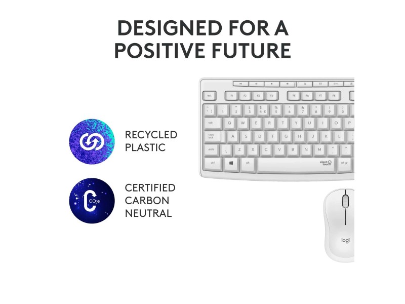 Клавиатура Logitech 920-009823 Бял Испанска Qwerty QWERTY Qwerty UK NaN –  BB Клавиатури
