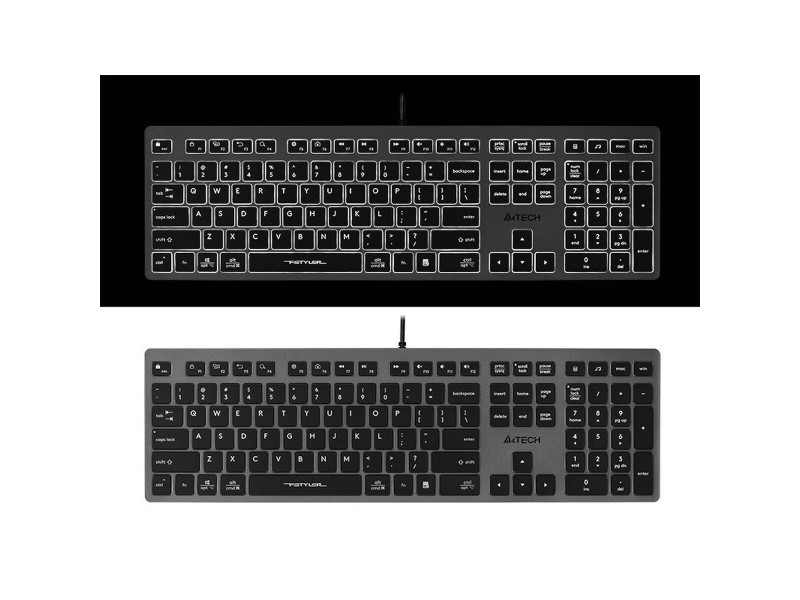 Клавиатура A4 Tech A4TKLA47125 Бял Черен Сив QWERTY NaN –  BB Клавиатури