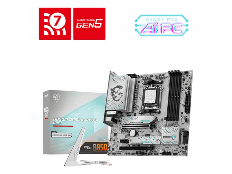 Дънна платка MSI B850M GAMING PLUS WIFI6E Intel Wi-Fi 6 AMD AM5 AMD B850 NaN –  BB Дънни платки