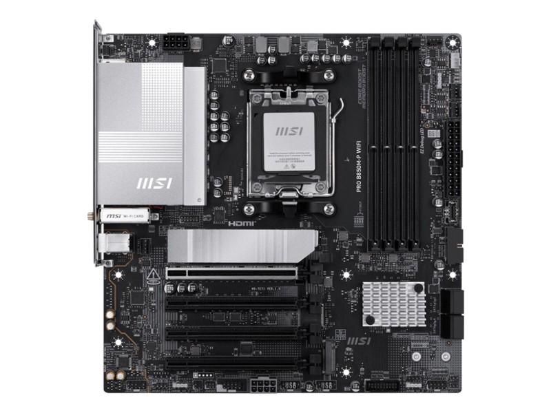 Дънна платка MSI PRO B850M-P WIFI Intel Wi-Fi 6 AMD AM5 AMD B850 NaN –  BB Дънни платки