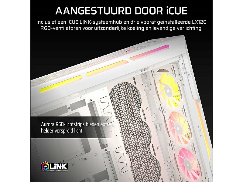 ATX полу-висока кутия Corsair CC-9011299-WW Бял Многоцветен NaN –  BB Калъфи за настолни компютри