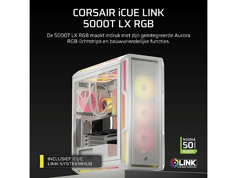ATX полу-висока кутия Corsair CC-9011299-WW Бял Многоцветен NaN –  BB Калъфи за настолни компютри