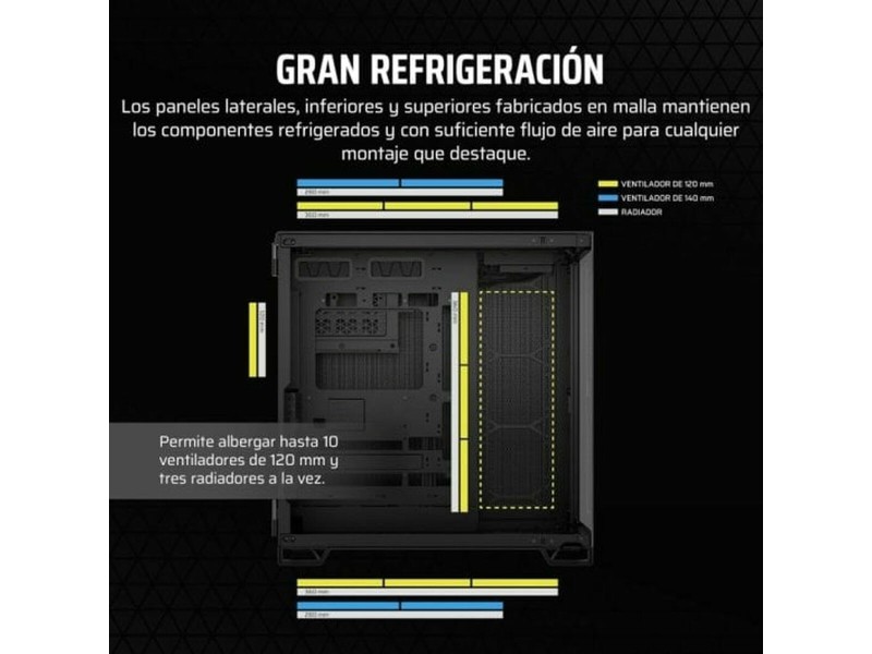 ATX полу-висока кутия Corsair CC-9011283-WW Черен Многоцветен Алуминий ATX полу-висока кутия Corsair CC-9011283-WW Черен Многоцветен Алуминий NaN – BB Калъфи за настолни компютри