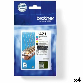 Оригиална касета за мастило Brother MFC-J1010DW / DCP-J1050DW Жълт (4 броя)