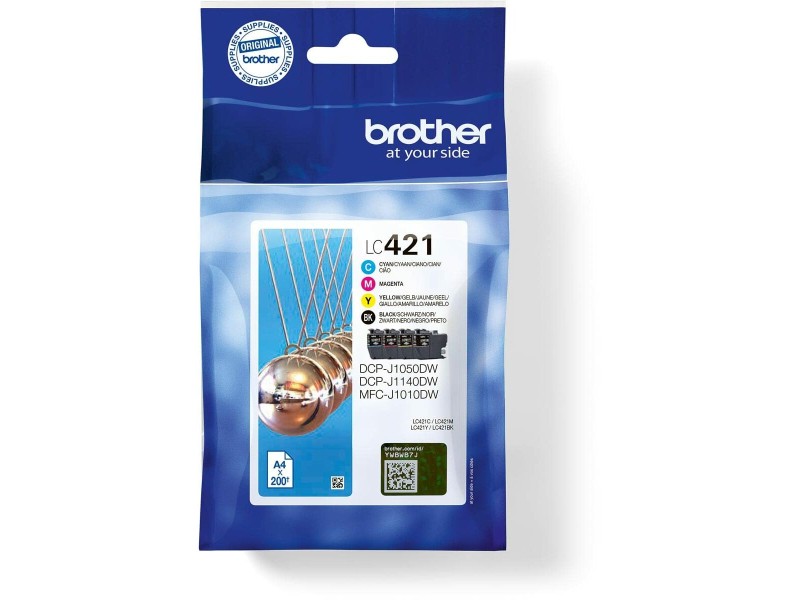 Оригиална касета за мастило Brother MFC-J1010DW / DCP-J1050DW Жълт (4 броя) NaN –  BB Касети с мастило