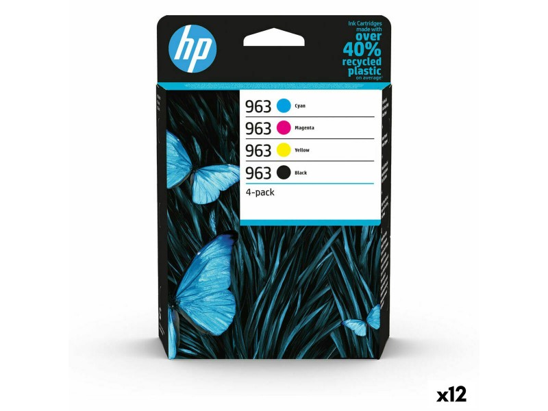 Оригиална касета за мастило HP OFFICEJET PRO 9000 SERIES - Nº 963 Жълт Многоцветен (12 броя) NaN –  BB Касети с мастило