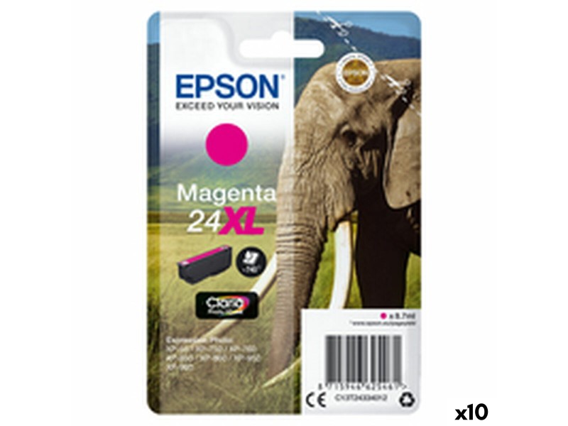 Оригиална касета за мастило Epson EXPRESSION PHOTO XP-950 - 24XL Пурпурен цвят (10 броя) NaN –  BB Касети с мастило