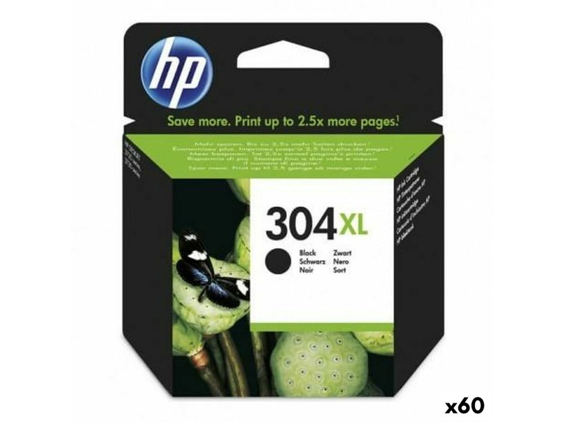 Оригиална касета за мастило HP Nº304XL Черен (60 броя) NaN –  BB Касети с мастило