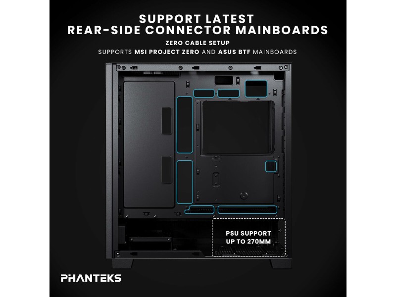 ATX полу-висока кутия Phanteks PH-XT523PSC_BK01 NaN –  BB Калъфи за настолни компютри