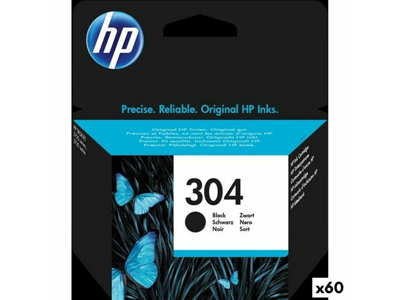 Оригиална касета за мастило HP DESKJET 3720 - Nº304 Черен (60 броя) NaN –  BB Касети с мастило