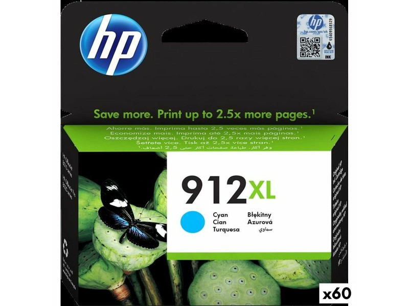 Оригиална касета за мастило HP 912XL Синьо-зелен (60 броя) NaN –  BB Касети с мастило