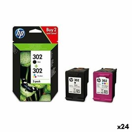 Оригиална касета за мастило HP Officejet 3830 - Nº 302 (F6U66AE + F6U65AE) Жълт (24 броя)