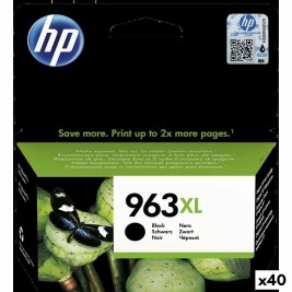 Оригиална касета за мастило HP Officejet Pro All-in-One 9010,9012,9014,9015,9016,9019,9020,9022,9025 - Nº 963XL Черен (40 броя)