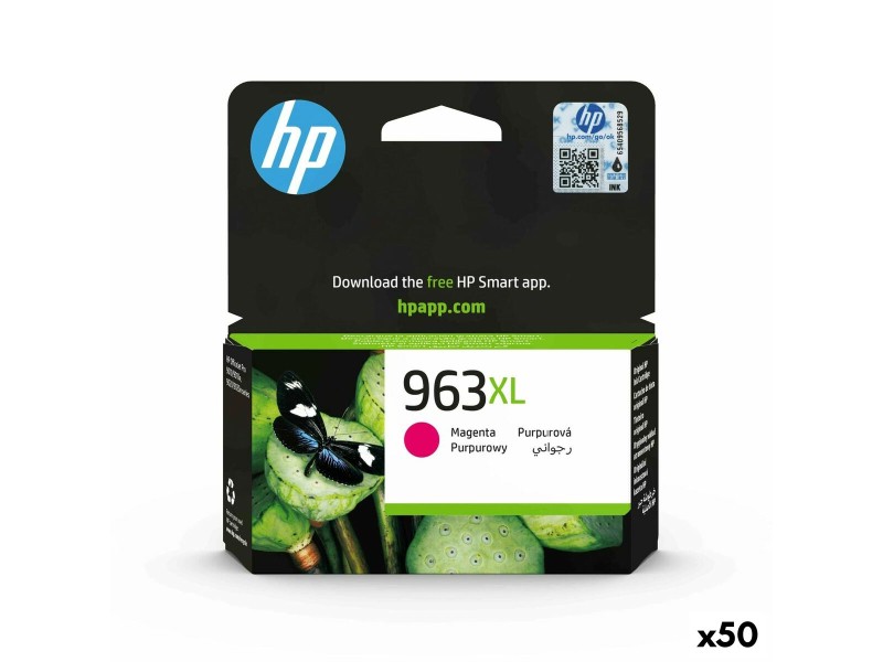 Оригиална касета за мастило HP OfficeJet Pro 9010,9012,9014,9015,9016,9019,9020,9022,9025 - Nº 963XL Пурпурен цвят (50 броя) NaN –  BB Касети с мастило