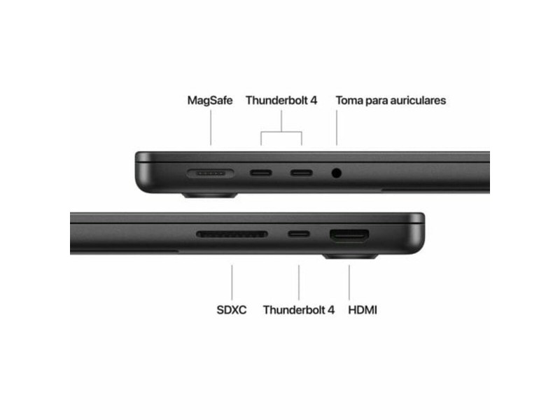 Лаптоп Apple MW2U3Y/A 14,2 M2 M4 24 GB RAM 512 GB SSD Испанска Qwerty NaN –  BB Лаптопи